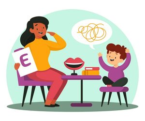 hand drawn speech therapy illustration 23