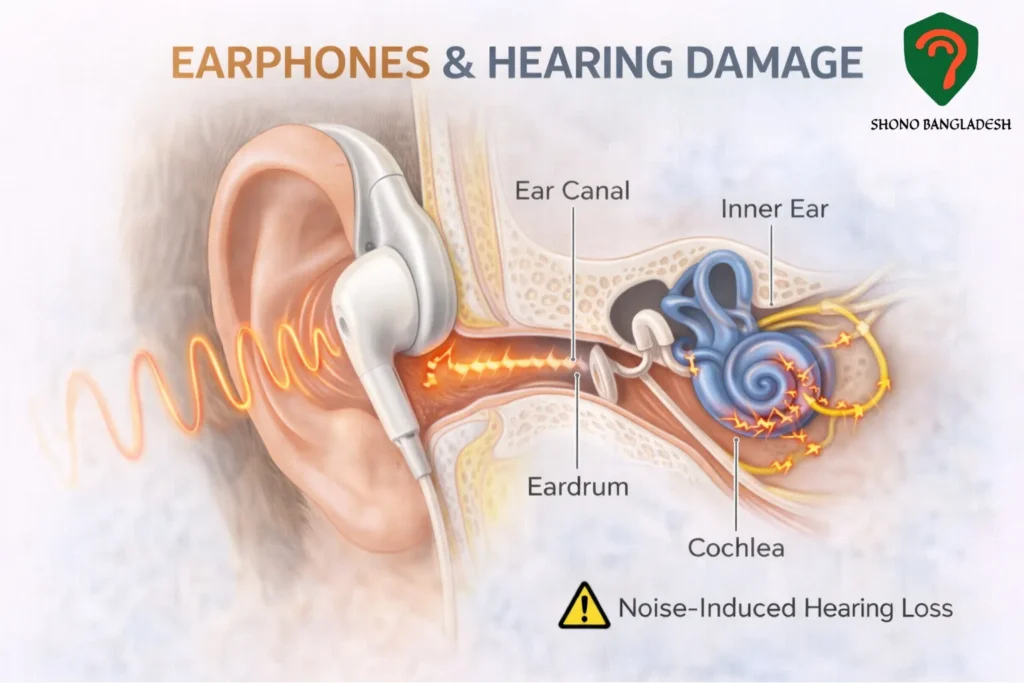 আসলেই কি ইয়ারফোন এ উচ্চ শব্দে গান শুনলে শ্রবণশক্তি হ্রাস পায় ? আসুন জেনে নেয়া যাক- 10 Earphone and Hearing Damage