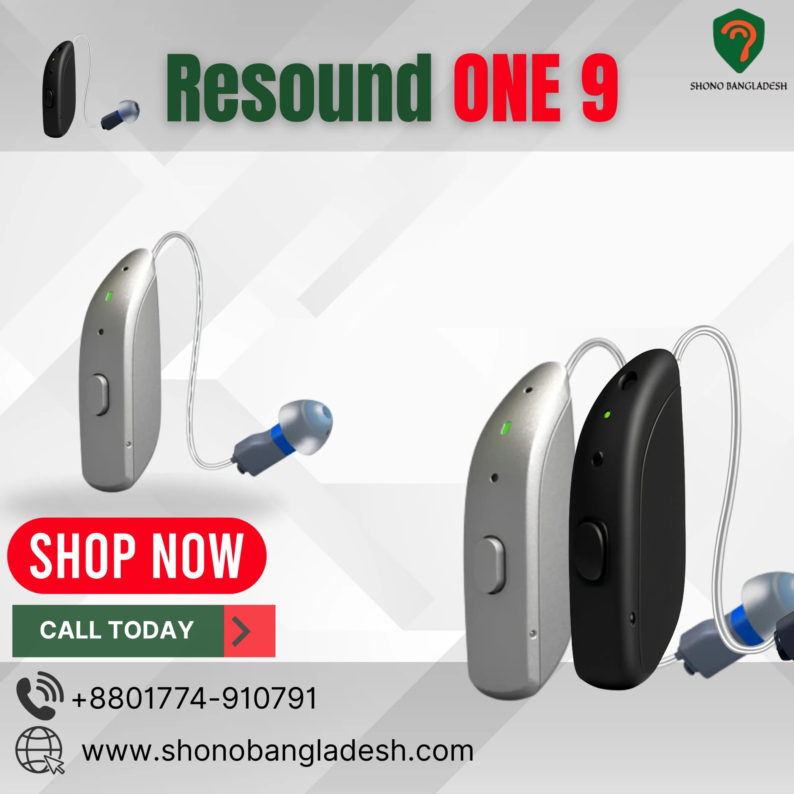 Resound ONE 9 1 Resound ONE 9 RIC hearing aid in Bangladesh