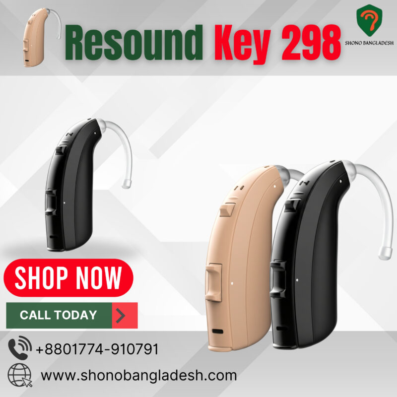 ReSound Key 298 BTE hearing aid for severe hearing loss in Bangladesh
