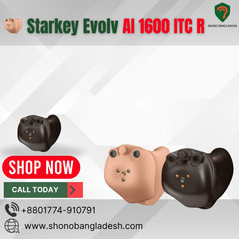 Starkey Evolv AI 1600 ITC R hearing aid in Bangladesh