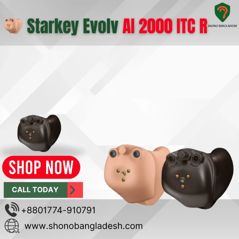 Starkey Evolv AI 2000 ITC R hearing aid in Bangladesh