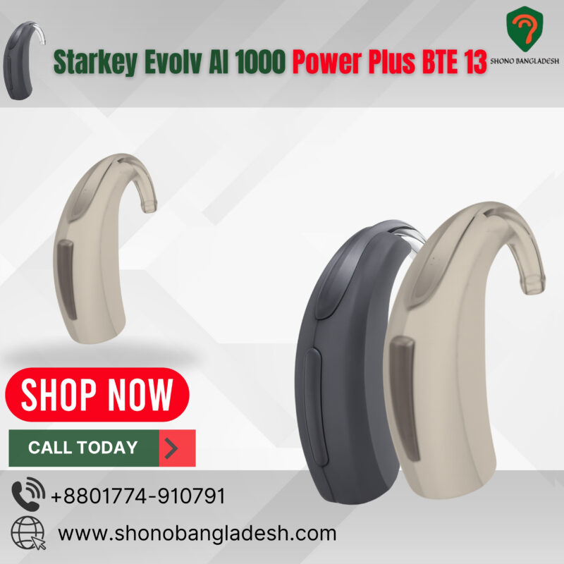 Starkey Evolv AI 1000 Power Plus BTE 13 hearing aid in Bangladesh