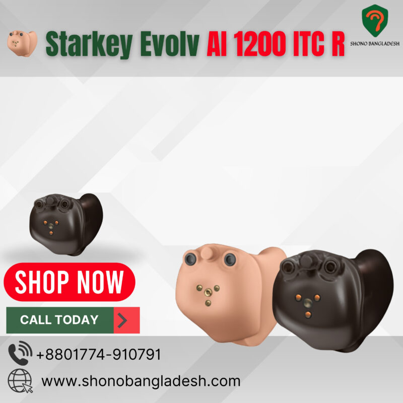 Starkey Evolv AI 1200 ITC R hearing aid in Bangladesh