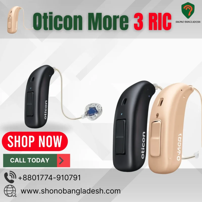 Oticon More 3 RIC hearing aid in Bangladesh